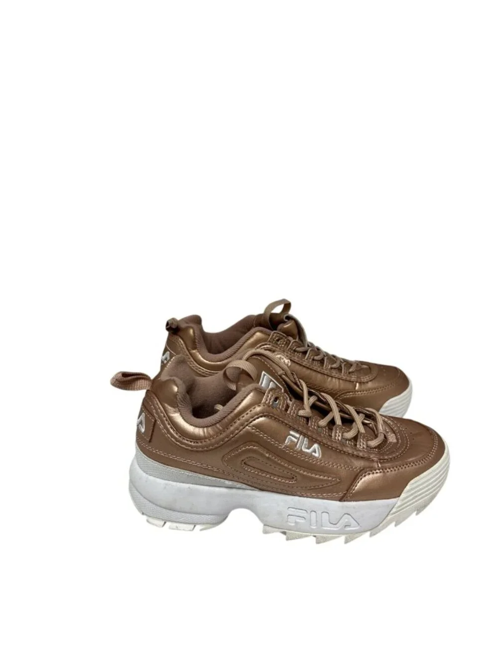 Fila Women's Disruptor II Premium Athletic Shoe Rose Gold Size 7M